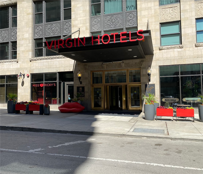 the front of Virgin Hotels building from a street view